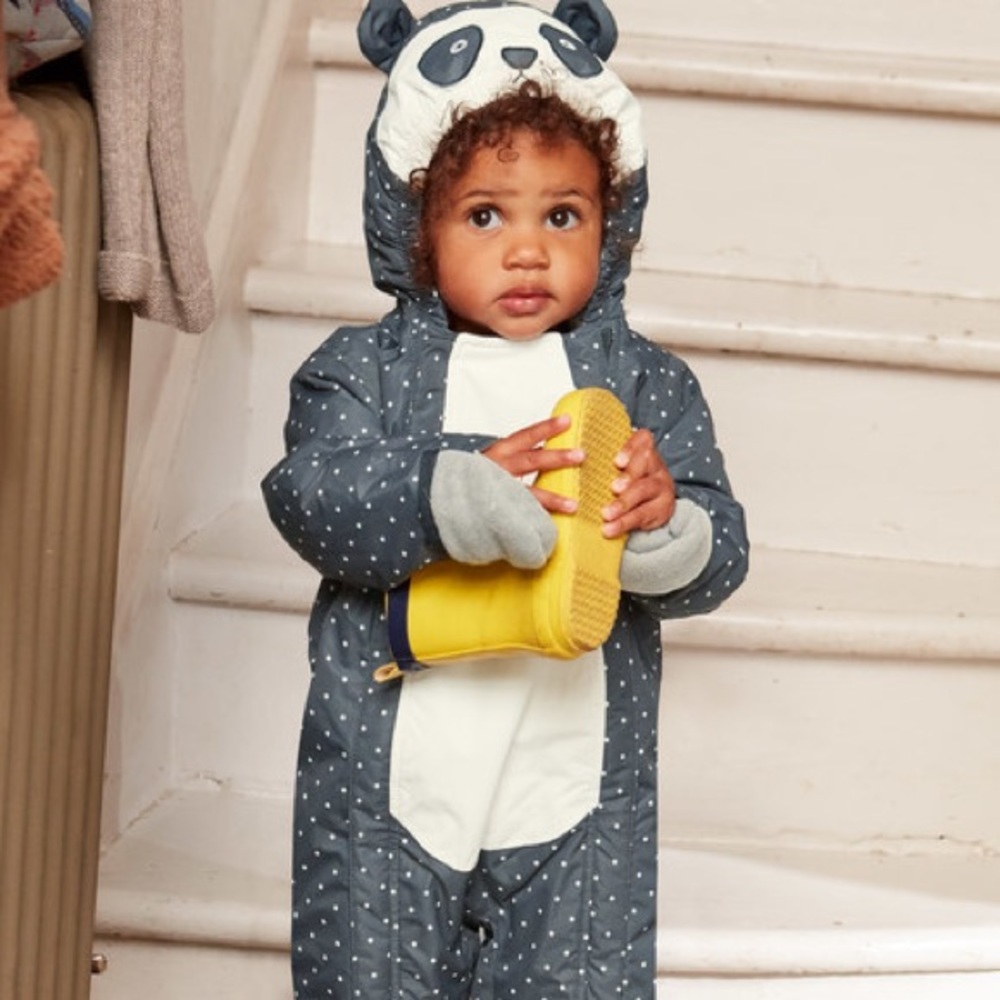 Baby Boden panda snowsuit